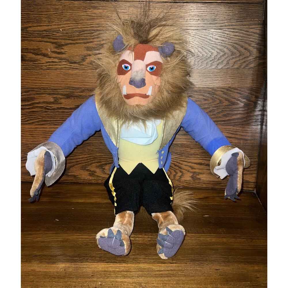 Vintage Disneyland Beauty And The Beast 1990's Stuffed Beast 22'' Plush